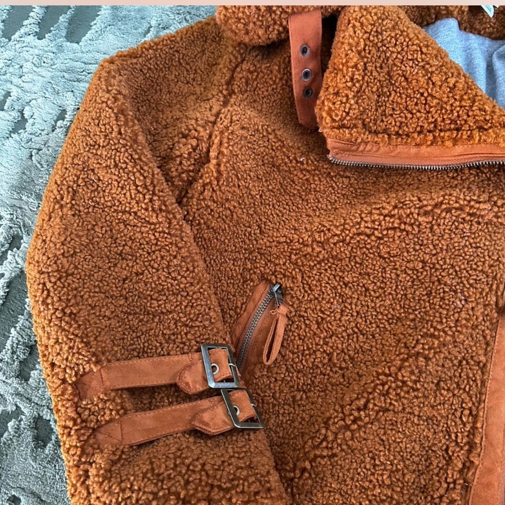 Anthropologie - Sherpa Jacket - Brown - Picture 3 of 5